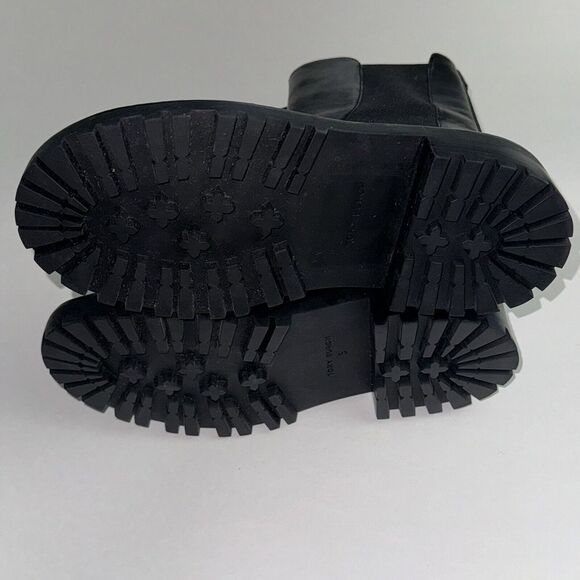 Tory Burch Benton Black Boots Leather Bootie Chelsea Designer Women's Size 5 - Picture 5 of 8